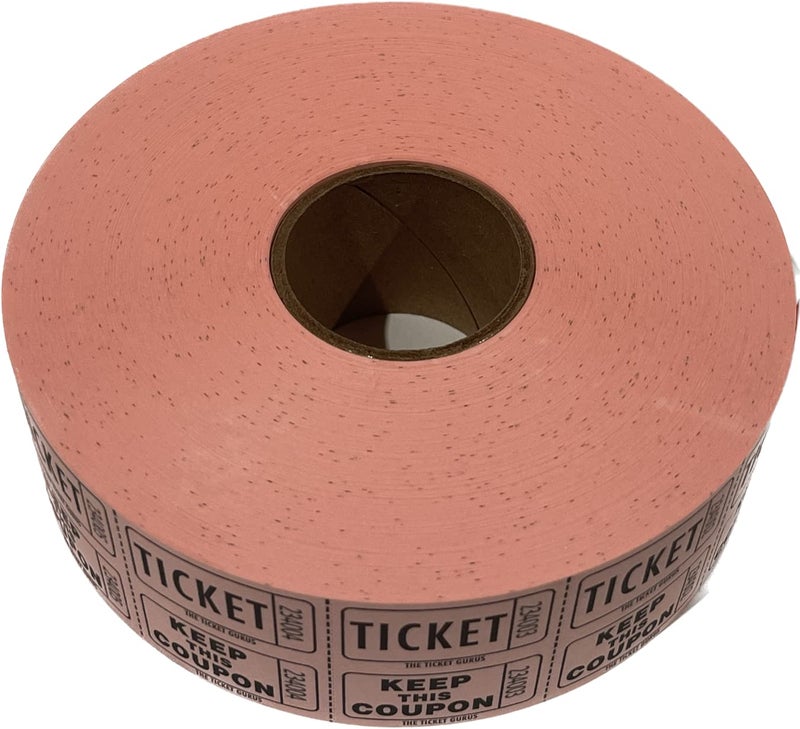 The Ticket Gurus تذاكر الجائزة - لفافة تذاكر سحب مزدوجة: لفافة من 2000 - (وردي) - Image 2